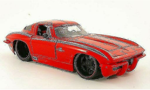 Chevrolet Corvette Stingray 1/24 Jada Toys C2 Sting Ray rot 1963 modellautos