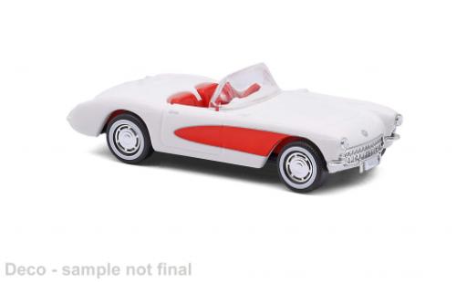 Chevrolet Corvette 1/87 Busch weiss/orange 1956 1:87 modellautos