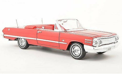 Chevrolet Impala Convertible 1/24 Welly rot offen 1963 modellautos