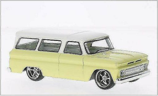 Chevrolet Suburban tuning 1/43 Greenlight gelb/weiss 1966 modellautos