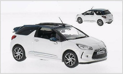 DS Automobiles DS3 Cabriolet 1/43 Norev Cabrio weiss/mettalic gr&Atilde;&frac14;n 2015 modellautos