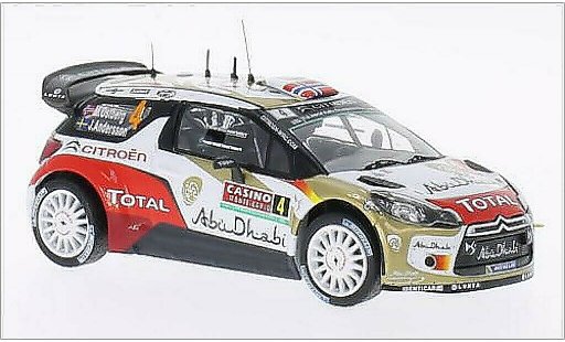 DS Automobiles DS3 WRC 1/43 IXO No.4 Abu Dhabi Rally Monte Carlo 2014 /J.Andersson modellautos