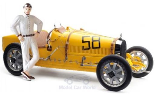 Modellautos Bugatti 35 1/18 CMC T Grand Prix gelb No.58 mit Frauen-Fahrerfigur Bugatti 35 1/18 CMC T Grand Prix gelb No.58 mit Frauen-Fahrerfigur modellautos
