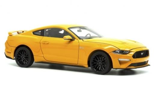 Ford Mustang 1/18 Diecast Masters GT 5.0 mettalic orange 2019 modellautos