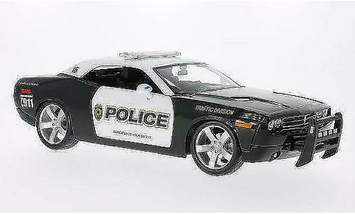 Dodge Challenger Concept 1/18 Maisto Police schwarz/weiss 2005 modellautos