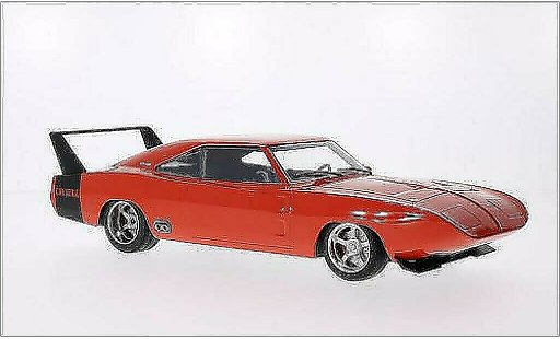 Dodge Charger Daytona 1/18 Greenlight Custom rot/matt-schwarz 1969 modellautos