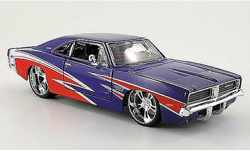 Dodge Charger tuning 1/24 Maisto R/T blau/rot Tuningversion 1969 modellautos