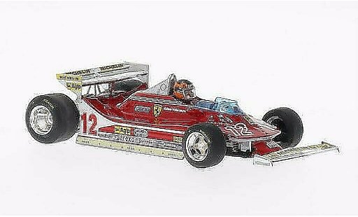 Ferrari 312 T4 1/43 Brumm No.12 mit Fahrerfigur GP Monaco 1979 modellautos