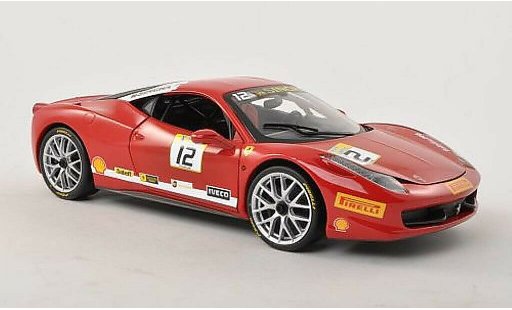 Ferrari 458 Challenge 1/18 Hot Wheels No.12 rot modellautos