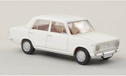 Fiat 124 Limousine 1/87 Brekina weiss modellautos