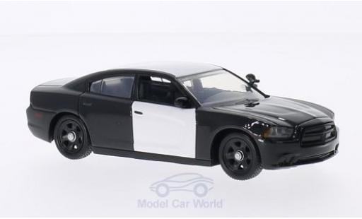 Dodge Charger 1/43 First Response undekoriertes Polizeifahrzeug schwarz/weiss 2012 mit Zubehör modellautos