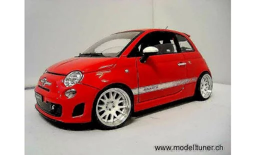 Fiat 500 Abarth 1/18 Mondo Motors rot 2007 modellautos