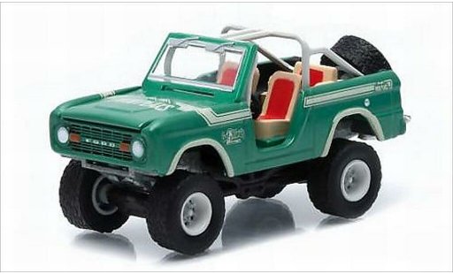Ford Bronco Wagon 1/64 Greenlight mettalic gr&Atilde;&frac14;n/Dekor Twin Peaks 1976 modellautos