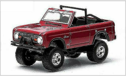 Ford Bronco Wagon 1/64 Greenlight rot 1974 modellautos