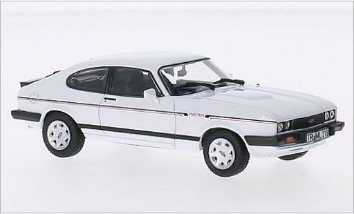 Ford Capri 2.8i 1/43 Norev MkIII weiss/Dekor 1984 modellautos