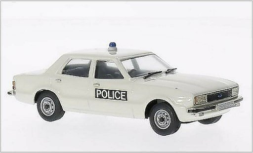 Ford Cortina Police 1/43 Brooklin MKIV Essex weiss 1976 modellautos