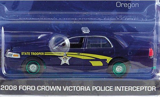 Ford Crown Police Interceptor 1/64 Greenlight Victoria Oregon Highway Patrol Special Version 2008 modellautos