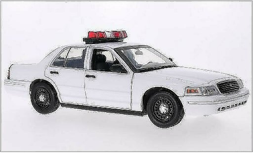 Ford Crown Police Interceptor 1/18 Greenlight Victoria weiss 2001 modellautos
