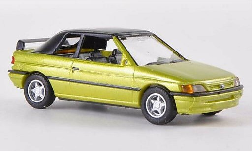 Ford Escort Berline 1/87 Busch Cabrio geschlossen met.gr&Atilde;&frac14;n 1991 modellautos