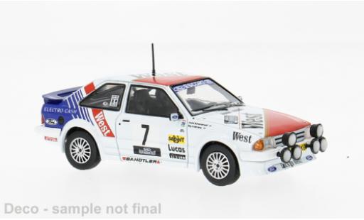 Ford Escort 1/43 IXO MK III RS Turbo Haspengouw rally 1985 #7 S.Andervang/A.Schoonenwolf 1:43 modellautos