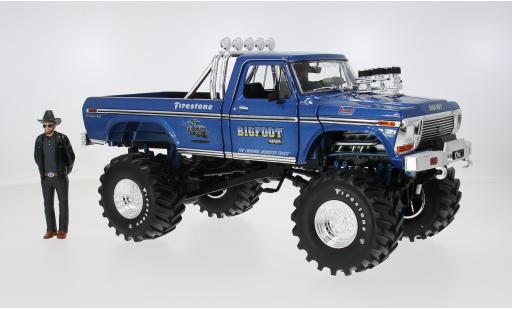 Ford F-250 1/18 Greenlight Monster Truck with 2 Figures blau 1974 Bigfoot 1:18 modellautos