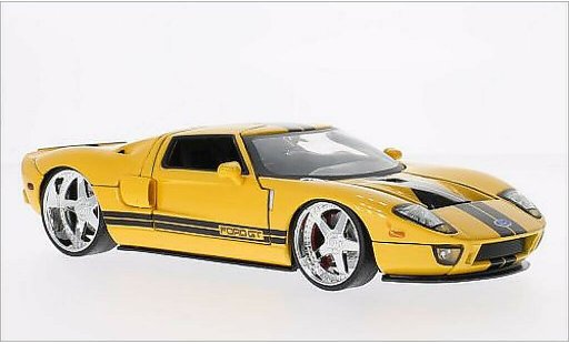 Ford GT Tuning 1/24 Jada Toys mettalic gelb/schwarz 2005 modellautos
