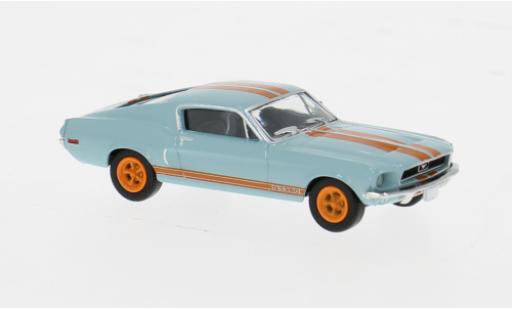 Modellautos Ford Mustang blau/orange 1968 1/87 Brekina