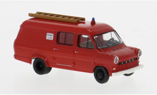 Ford Transit 1/87 Brekina rot/weiss 1970 Feuerwehr 1:87 modellautos