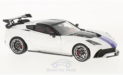 Chevrolet Corvette C7 1/43 GLM Widebody DarwinPRO Black Sails weiss/blau 2016 modellautos