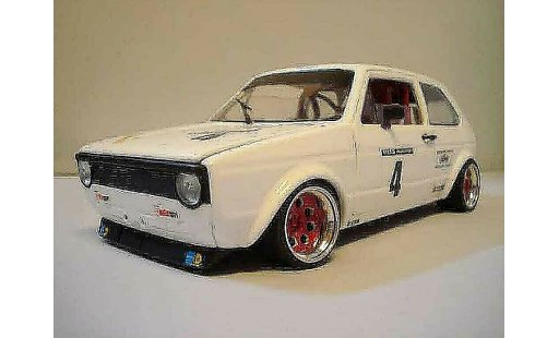 Volkswagen Golf GTI 1/18 Solido Berg Cup weiss jantes rot modellautos