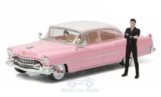 Modellautos Cadillac Fleetwood 1/64 Greenlight Series 60 rosa/weiss Bullitt 1955 mit Elvis Figur Cadillac Fleetwood 1/64 Greenlight Series 60 rosa/weiss Bullitt 1955 mit Elvis Figur modellautos