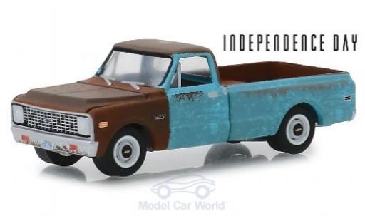 Modellautos Chevrolet C-10 1/64 Greenlight blau/braun Independence Day 1971 mit Schmutzeffekt Chevrolet C-10 1/64 Greenlight blau/braun Independence Day 1971 mit Schmutzeffekt modellautos
