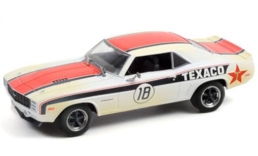 Chevrolet Camaro 1/43 Greenlight RS No.18 Texaco 1969 avec Einsatzspuren modellautos