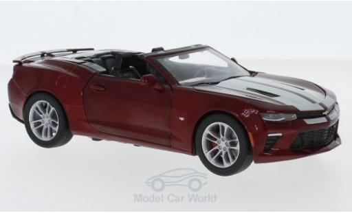 Chevrolet Camaro SS 1/24 Greenlight SS Cabrio mettalic rot/silber 2017 modellautos