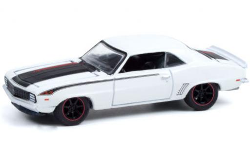 Chevrolet Camaro 1/64 Greenlight Tuning matt-weiss/matt-schwarz 1969 modellautos