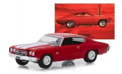 Chevrolet Chevelle 1/64 Greenlight SS 454 rot/weiss Alexander Bluebird 1970 modellautos