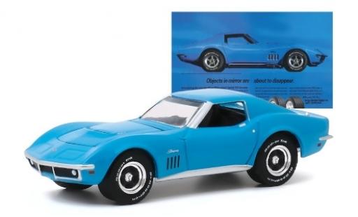 Chevrolet Corvette 1/64 Greenlight C3 blau 1969 modellautos