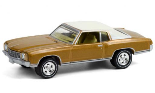 Chevrolet Monte Carlo 1/64 Greenlight gold/matt-weiss 1970 50th Anniversaire of modellautos