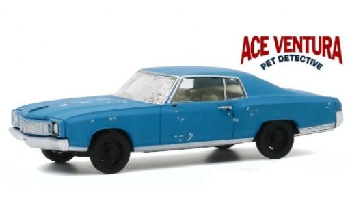 Chevrolet Monte Carlo 1/43 Greenlight matt-blau Ace Ventura - Pet Detective 1972 avec traces d modellautos