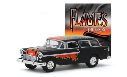 Modellautos Chevrolet Nomad 1/64 Greenlight Tuning schwarz/Dekor Flames - The Series 1955 Chevrolet Nomad 1/64 Greenlight Tuning schwarz/Dekor Flames - The Series 1955 modellautos