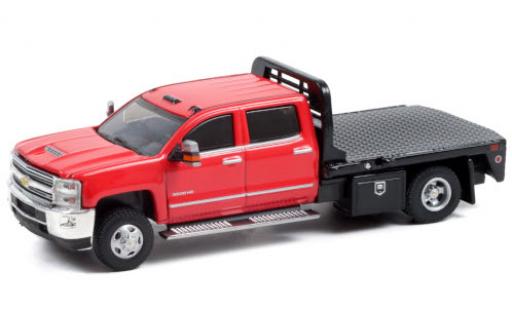 Chevrolet Silverado 1/64 Greenlight 3500HD Dually rot 2016 modellautos