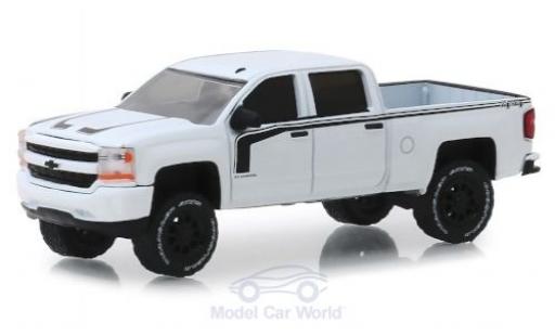Chevrolet Silverado 1/64 Greenlight Rally 2 weiss/schwarz 2017 modellautos