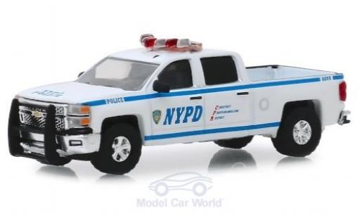 Chevrolet Silverado 1/64 Greenlight rot/Dekor NYPD - New York Police Department 2019 modellautos