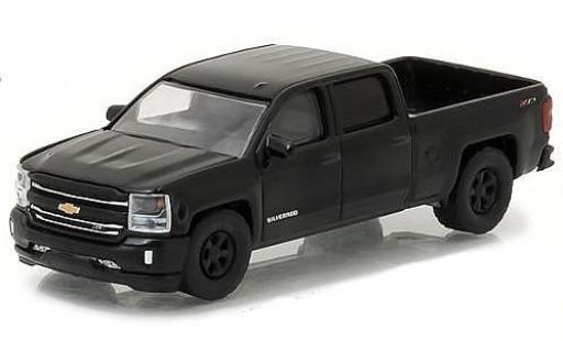 Chevrolet Silverado 1/64 Greenlight schwarz 2016 modellautos