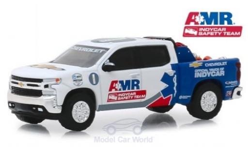 Chevrolet Silverado 1/64 Greenlight weiss/blau Indy Car Saftey Team 2019 modellautos