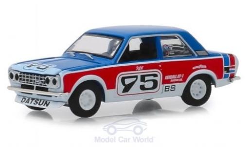 Modellautos Datsun 510 1/64 Greenlight blau/rot 1973 Datsun 510 1/64 Greenlight blau/rot 1973 modellautos