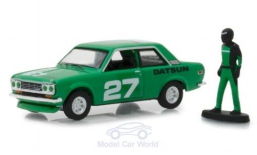 Modellautos Datsun 510 1/64 Greenlight grün 1970 mit Rennfahrer Figur Datsun 510 1/64 Greenlight grün 1970 mit Rennfahrer Figur modellautos