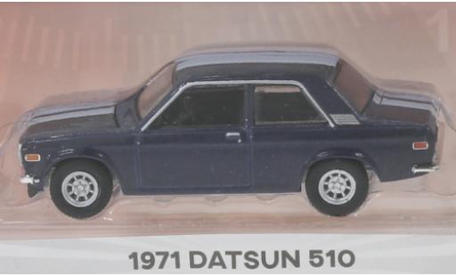 Modellautos Datsun 510 1/64 Greenlight mettalic blau/weiss 1971 2-Door Sedan Datsun 510 1/64 Greenlight mettalic blau/weiss 1971 2-Door Sedan modellautos