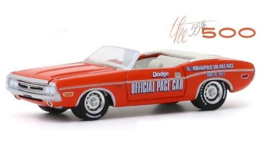 Modellautos Dodge Challenger 1/64 Greenlight Cabrio orange/Dekor Official Pace Car 1971 55th Indianapolis 500 Mile Race Dodge Challenger 1/64 Greenlight Cabrio orange/Dekor Official Pace Car 1971 55th Indianapolis 500 Mile Race modellautos