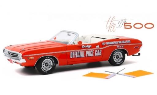 Modellautos Dodge Challenger 1/18 Greenlight Cabrio orange Official Pace Car Indy 500 1971 55th Indianapolis 500 Mile Race y compris les Flaggen Dodge Challenger 1/18 Greenlight Cabrio orange Official Pace Car Indy 500 1971 55th Indianapolis 500 Mile Race y compris les Flaggen modellautos